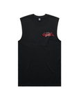 HVYMTL "Gains World Tour" Graphic Tank | 180GSM Vintage Black