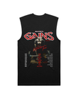 HVYMTL "Gains World Tour" Graphic Tank | 180GSM Vintage Black